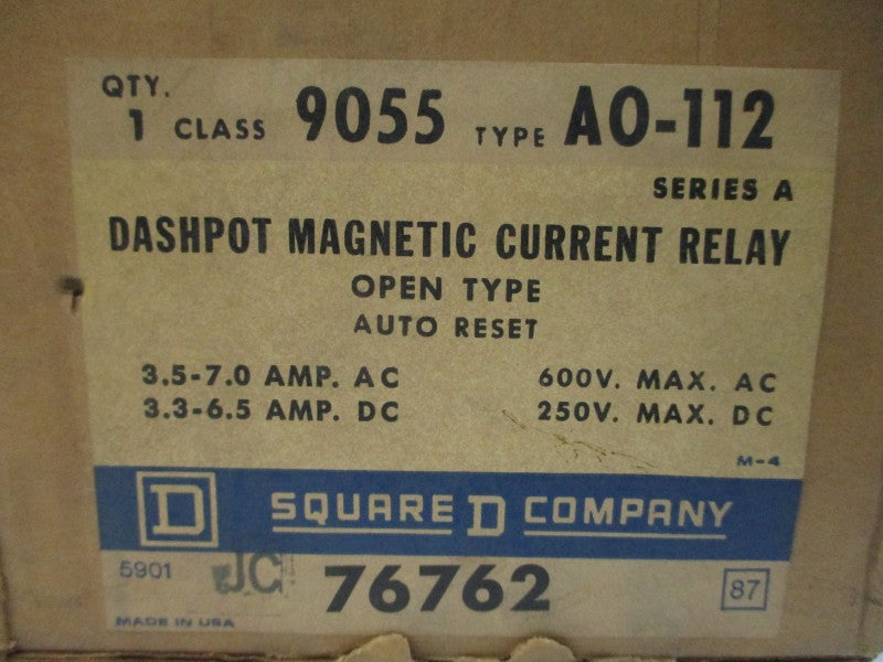 SQUARE D 9055AO-112 SER. A 600VAC 3.5-7.0A NSMP