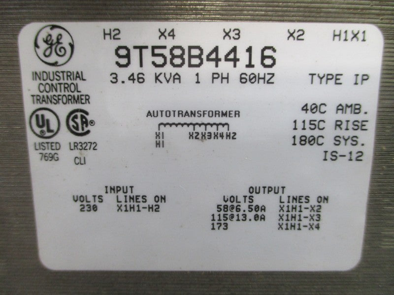 GENERAL ELECTRIC 9T58B4416 230V NSNP