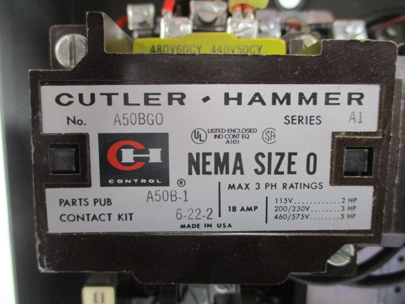 CUTLER HAMMER A50BG0 SER. A1 440/480V 18A UNMP