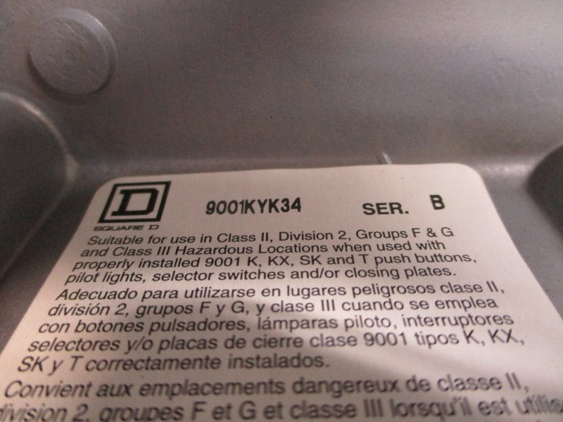 SQUARE D 9001KYK34 SER. B NSMP