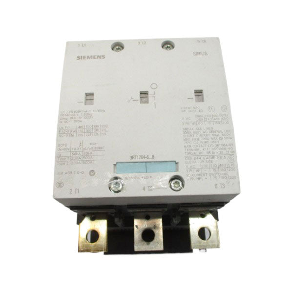 SIEMENS 3RT1264-6AU36 240-277VDC 330A NSNP