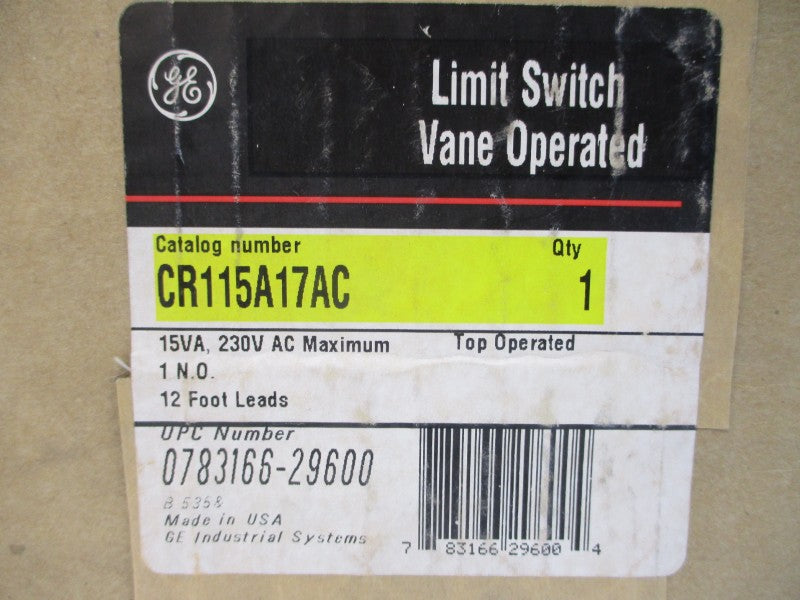 GENERAL ELECTRIC CR115A17AC 230VAC NSFS