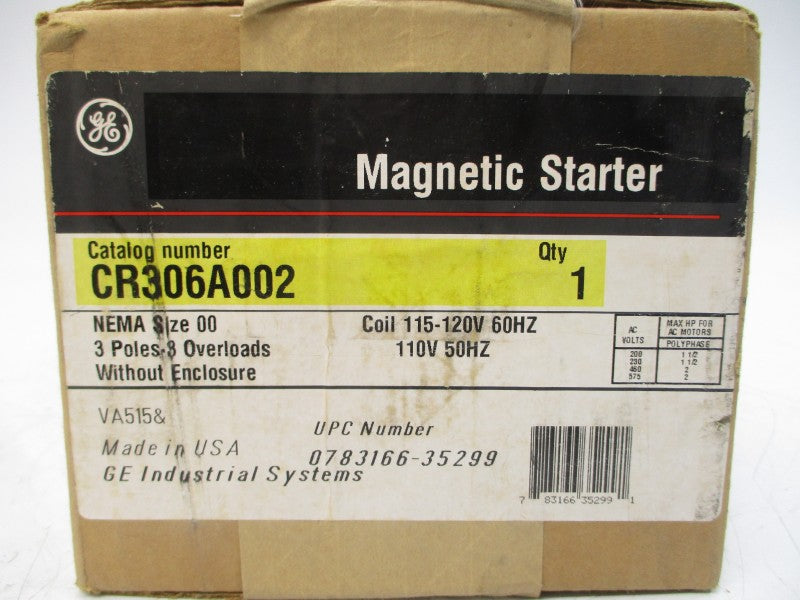 GENERAL ELECTRIC CR306A002 110/115-120V NSFS