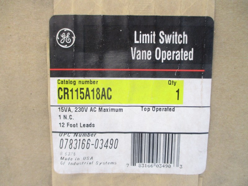 GENERAL ELECTRIC CR115A18AC 230VAC NSFS