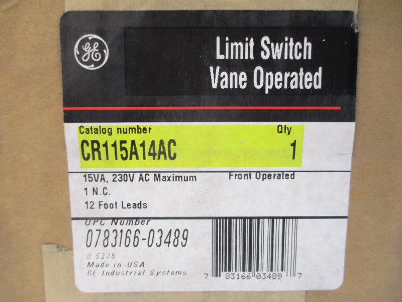 GENERAL ELECTRIC CR115A14AC 230VAC NSFS