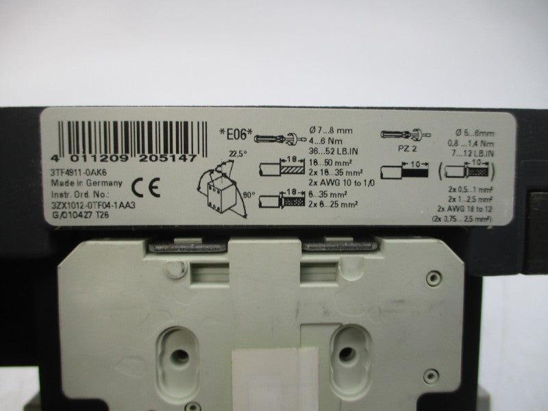SIEMENS 3TF4911-0AC2 24V 105A NSMP