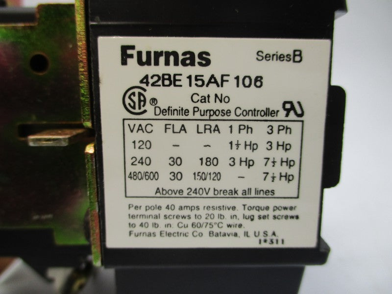FURNAS 42BE15AF106 SER. B 110/120V 30A (PKG OF 6) NSMP