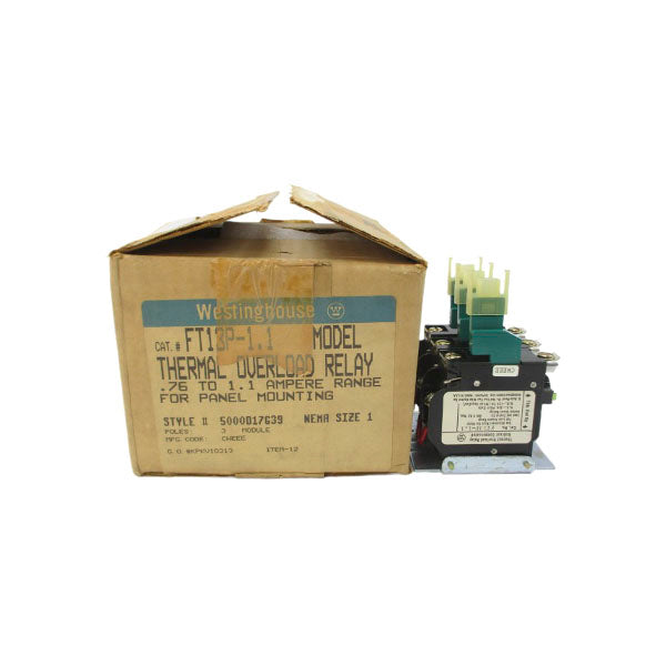 WESTINGHOUSE FT13P-1.1 5000D17G39 600VAC .76-1.1A NSMP