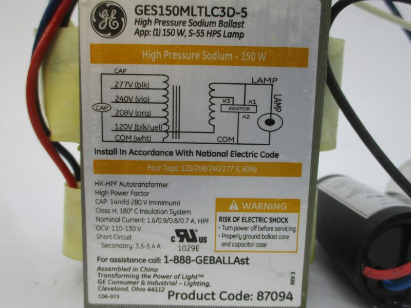 GENERAL ELECTRIC GES150MLTLC3D-5 277V 1.6A NSMP