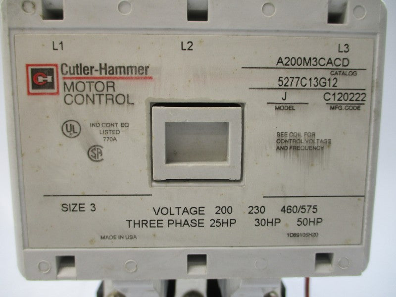 CUTLER HAMMER A200M3CACD 110/120V 770A NSNP