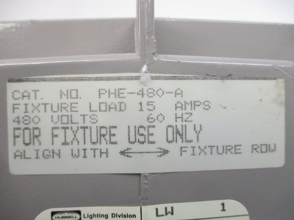 HUBBELL PHE-480-A 480V 15A NSNP