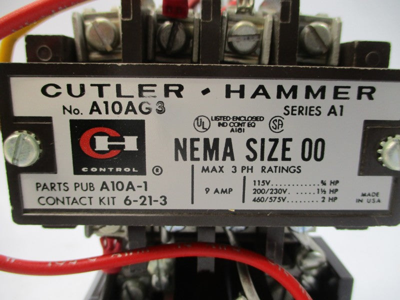 CUTLER HAMMER A10AG3 SER. A1 460/575V 9A NSMP