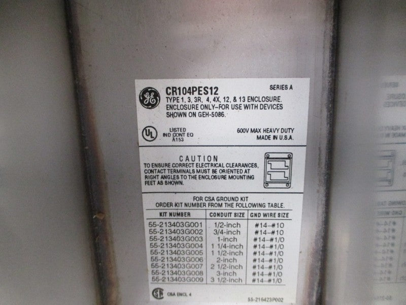 GENERAL ELECTRIC CR104PES12 NSMP