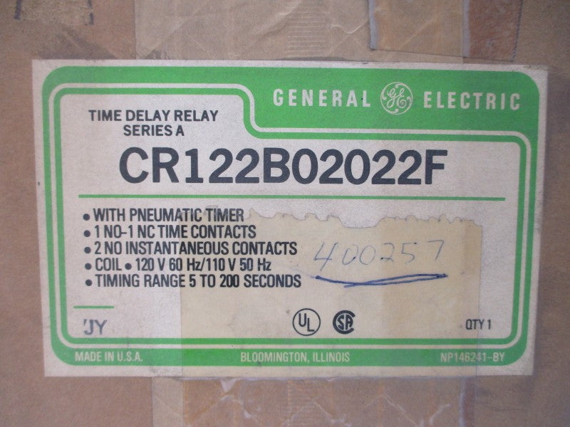 GENERAL ELECTRIC CR122B02022F SER. A 110/120V 0.5/1.0A 5-200S NSMP