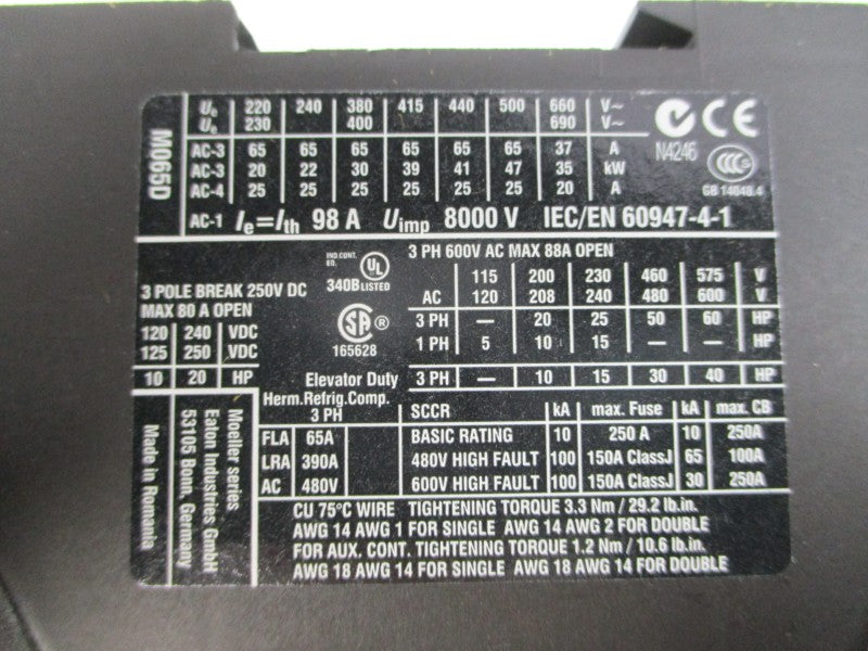 EATON XTCE065DS1T 3-1810-186B 24V 72A NSMP