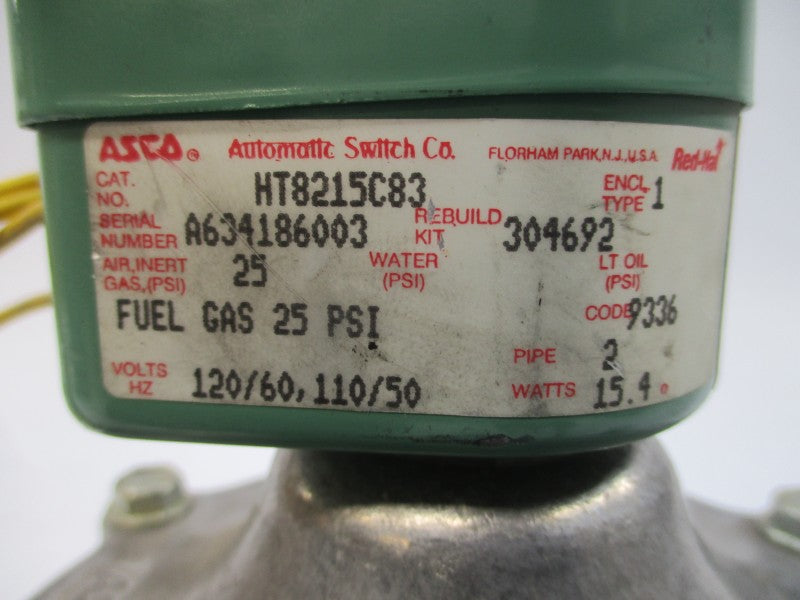 ASCO HT8215C83 110/120V 25PSI 1" UNMP