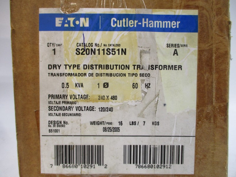 CUTLER HAMMER S20N11S51N SER. A 240/480V NSMP