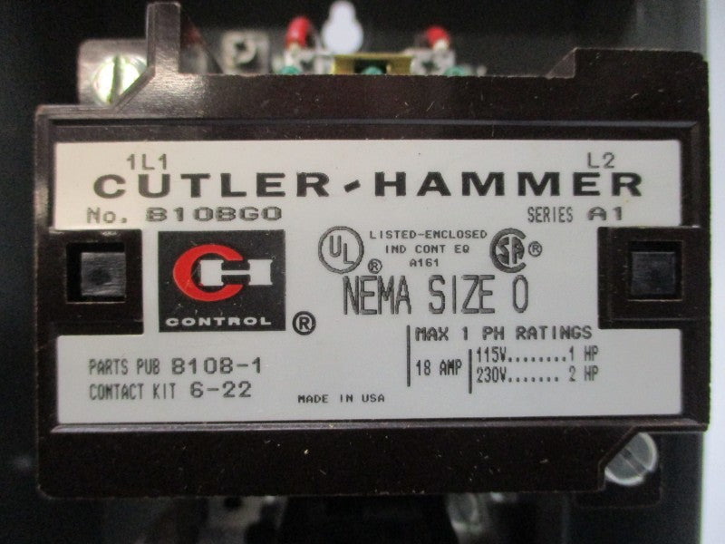 CUTLER HAMMER B10BG0F SER. A1 220/240V 18A NSMP