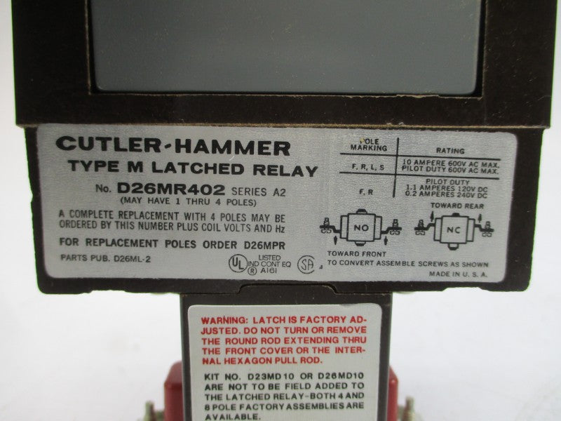 CUTLER HAMMER D26MR402A SER. A2 110/120V 10A NSMP