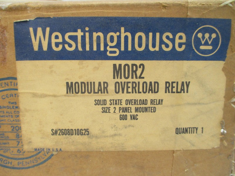 WESTINGHOUSE MOR2 2608D10G25 600VAC 45A NSMP
