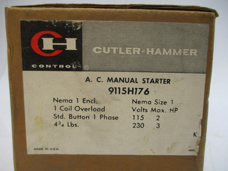CUTLER HAMMER 9115H176K 6-200-4 115/230V NSMP