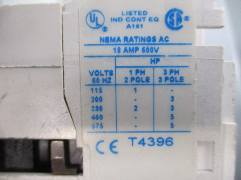 CUTLER HAMMER ECN0101A3A SER. A1 600V 18A (AS PICTURED) NSNP