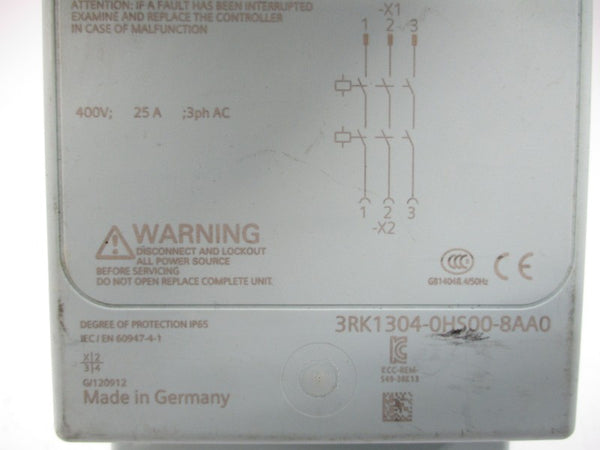 SIEMENS 3RK1304-0HS00-8AA0 400VAC 25A NSNP