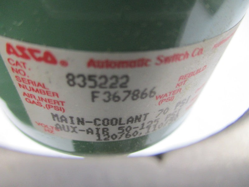 ASCO 835222 110/120V 50-125PSI 3/4" NSNP