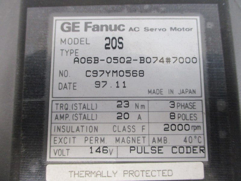 GE FANUC A06B-0502-B074#7000 146VAC 20A NSNP