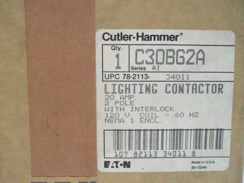 CUTLER HAMMER C30BG2A SER. A1 110/120V 20A NSMP