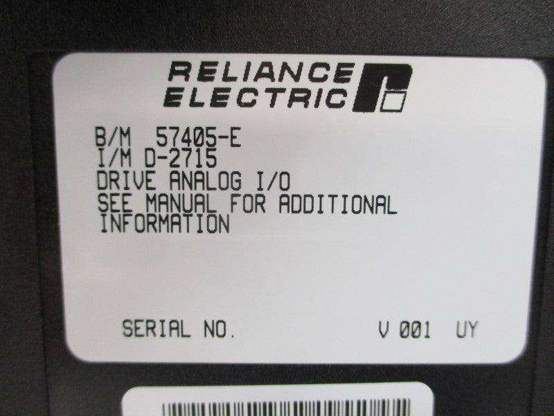 RELIANCE ELECTRIC RO57405 57405-E REMAN