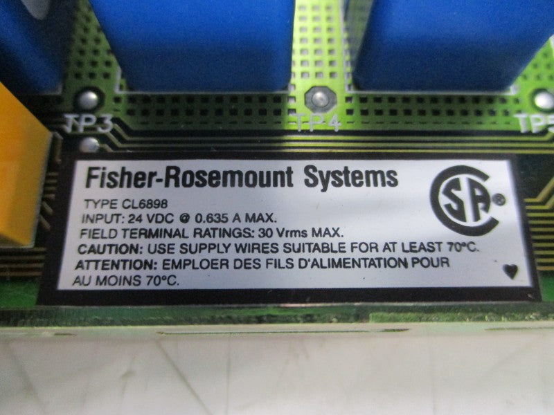 FISHER ROSEMOUNT CL6898X1-A1 12P0123X072 24VDC 0.635A REV. E NUPI