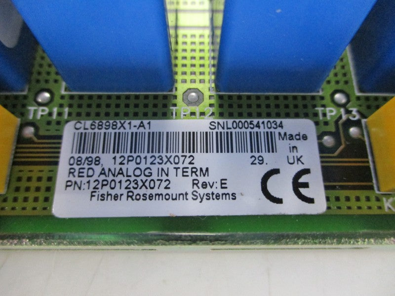 FISHER ROSEMOUNT CL6898X1-A1 12P0123X072 24VDC 0.635A REV. E NUPI