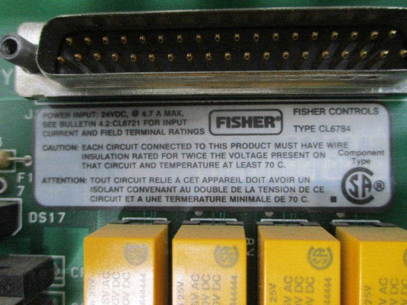 FISHER CONTROLS CL6784X1-A3 41B7291X032 24VDC 4.7A REV. J NUPI