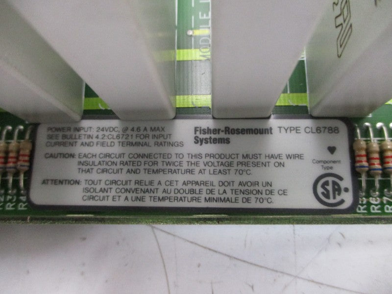 FISHER ROSEMOUNT CL6788X1-A1 12P0120X032 24VDC 4.6A REV. F NUPI