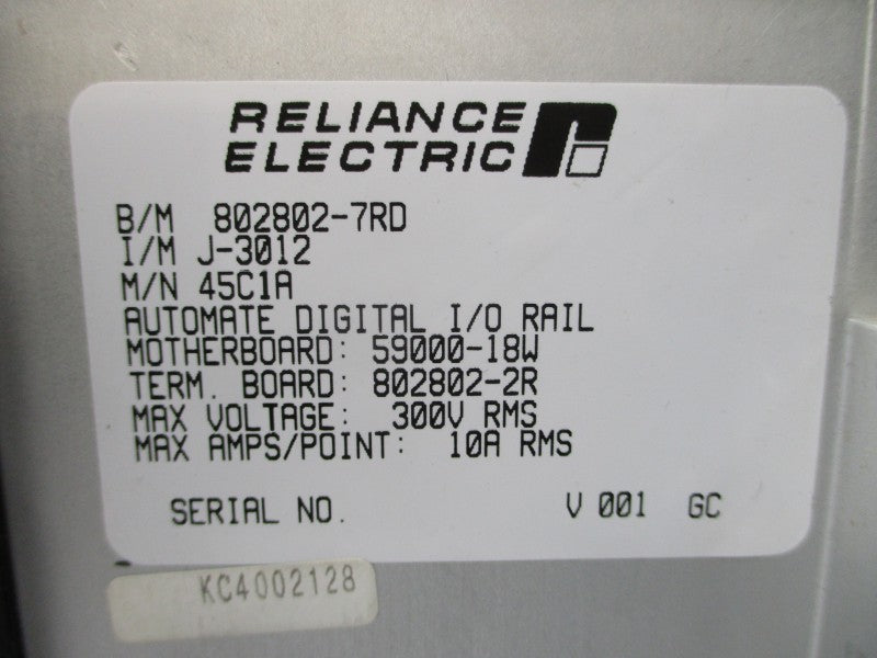 RELIANCE ELECTRIC 45C1A 802802-7RD 300V 10A NSNP