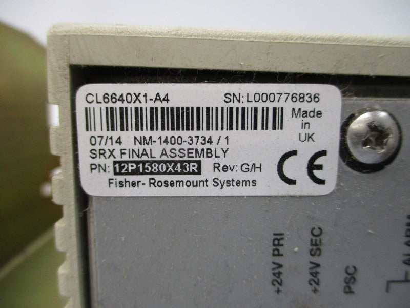 FISHER ROSEMOUNT CL6640X1-A4 12P1580X43R 21-29VDC 1.6A REV. G/H UNMP