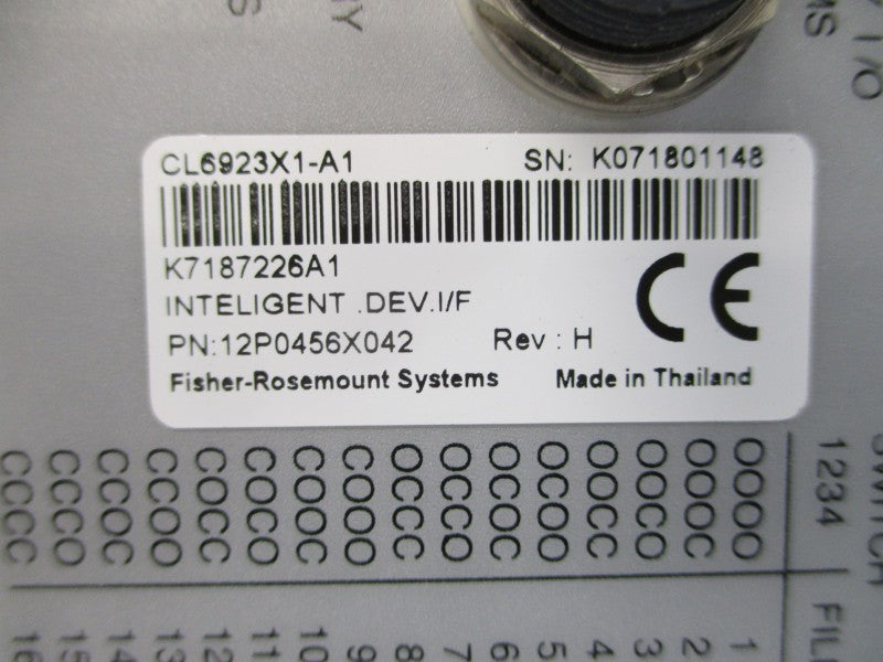FISHER ROSEMOUNT CL6923X1-A1 12P0456X042 21-29VDC REV. H NSNP