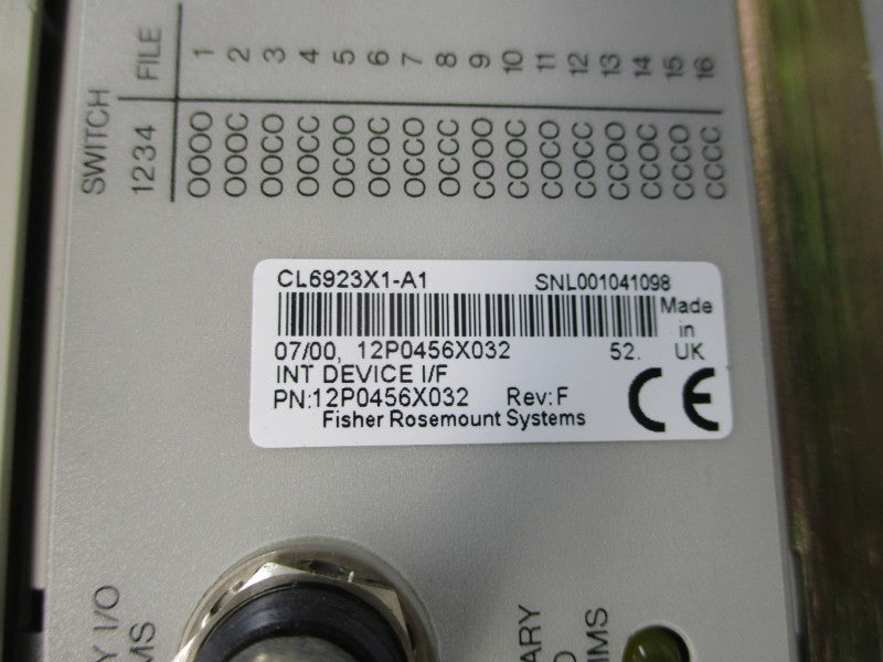 FISHER ROSEMOUNT CL6923X1-A1 12P0456X032 21-29VDC REV. F UNMP