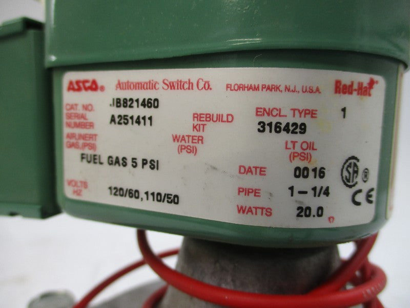 ASCO JB821460 110/120V 5PSI 1-1/4" NSMP