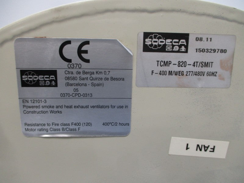 SODECA TCMP-820-4T/SMIT 277/480V 1.46/0.84A NSNP