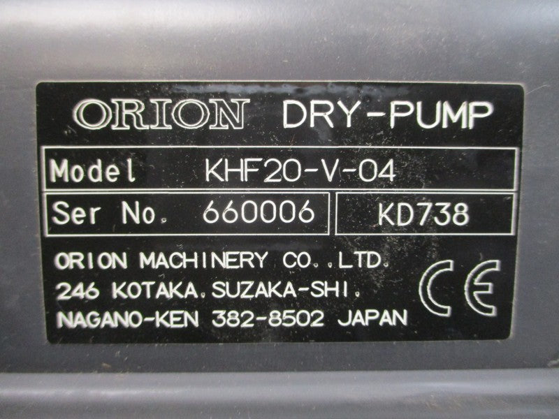 ORION KHF20-V-04 W/ MARATHON ELECTRIC 80T17FH5514 230/460V 3.2/1.6A NSMP