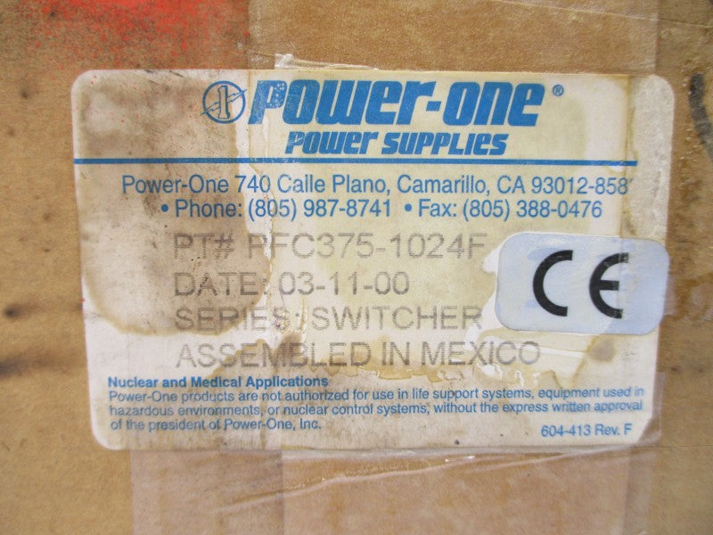 POWER ONE PFC375-1024F 85-250VAC 6.0A NSMP