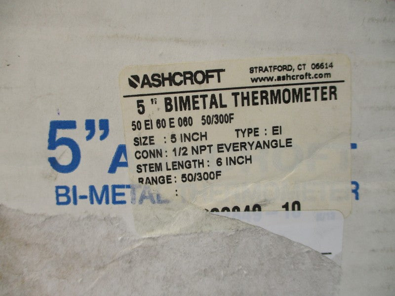 ASHCROFT 50EI60E060 50/300'F 5" NSMP