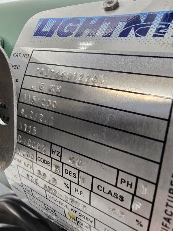 LIGHTNIN 34J764H122G1 115/230V 4.2/2.1A NSNP
