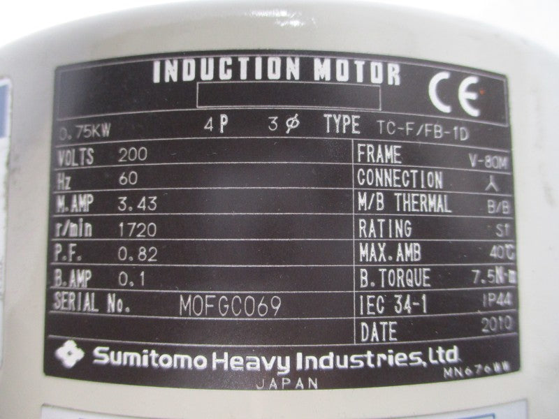SUMITOMO CNHM1-5097-B-21 TC-F/FB-1D 200V 3.43A NSNP
