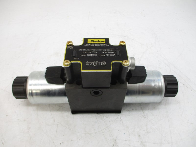 PARKER D3W2CNYCS7632XB844 120V 0.36A 1500/3000PSI NSMP