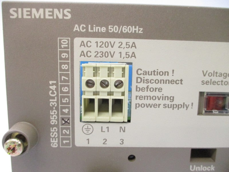 SIEMENS 6ES5955-3LC41 120/230VAC 18A NSMP