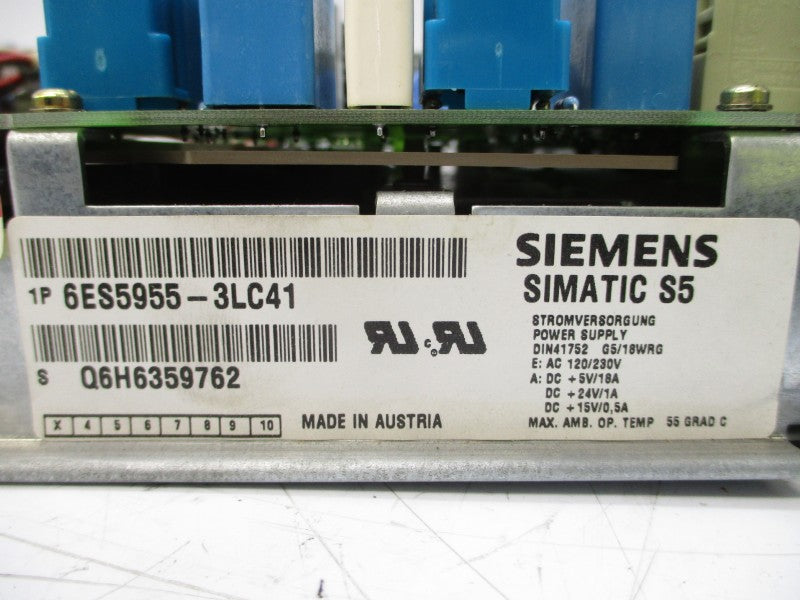 SIEMENS 6ES5955-3LC41 120/230VAC 18A NSMP