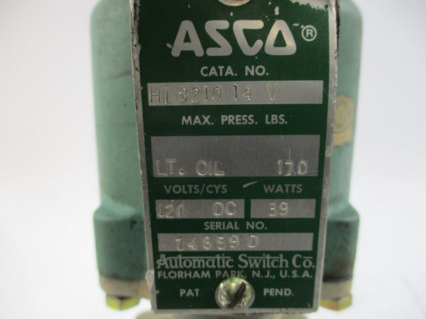 ASCO HT821014V 120VDC 170PSI 2" NSNP